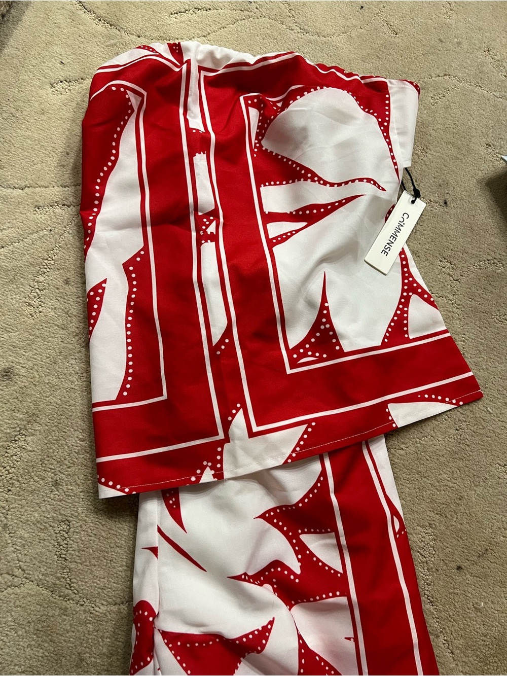 Commense Red & White Striped Two-Piece Set - Picture 5 of 5